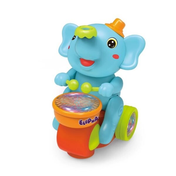 Elefant muzical cu minge care leviteaza, Jucarie interactiva care danseaza si canta, Albastru